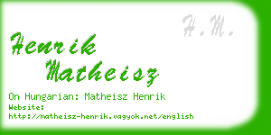 henrik matheisz business card